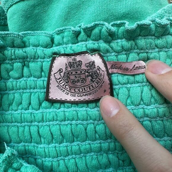 Vintage Y2K Mint Green Juicy Couture Terrycloth Mini Dress - Picture 6 of 8